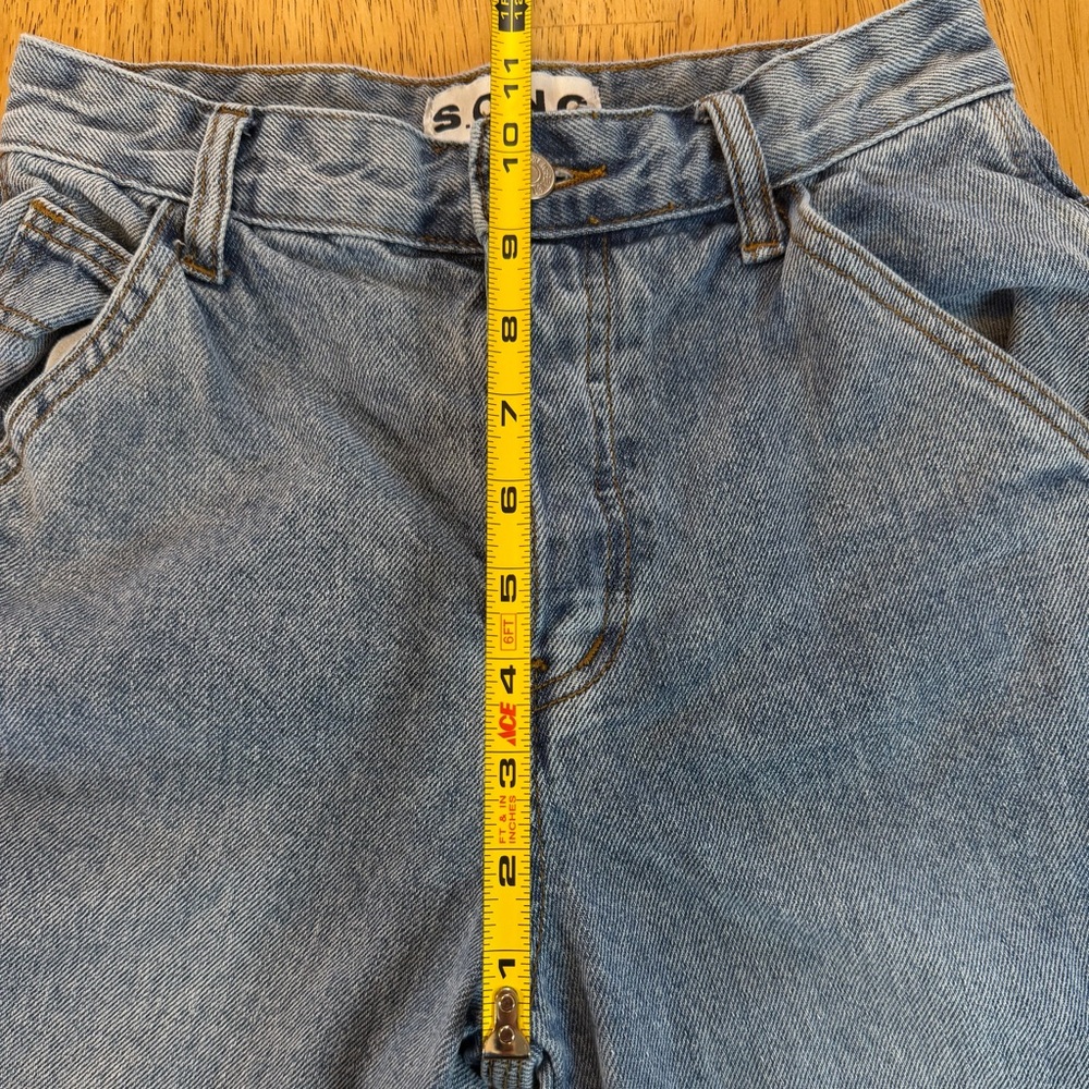 S.O.N.G. Carpenter Wide Leg Button Fly Jeans Womens 0/24 High Rise Carpenter - Picture 5 of 7